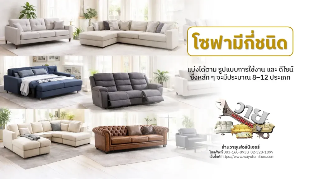 โซฟามีกี่ชนิด